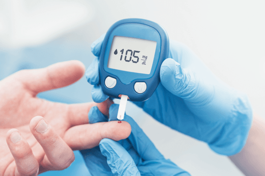 Increasing glucose levels in blood plasma in diabetes mellitus